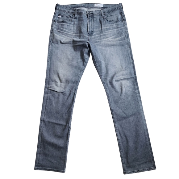 Ag Adriano Goldschmeid The Everett Slim Straight Gray Jeans - 36R - Picture 14 of 16